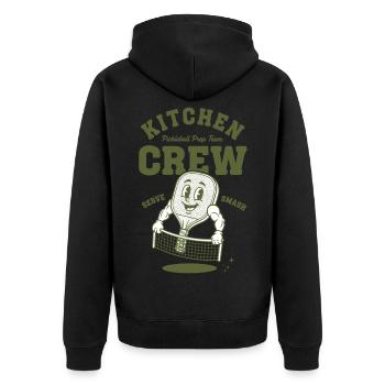 Pickleball Kitchen Crew Funny Player Love - Unisex Premium Organic Zip Hoodie - black - Back - Nico (187cm)