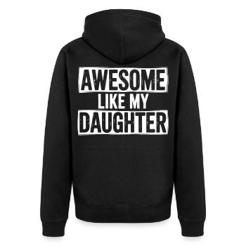 awesome like my shirt gifts for dad from daughter - Veste à capuche bio Premium Unisexe - noir - Dos - Nico (187cm)