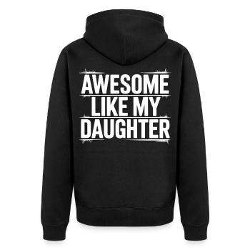 awesome like my shirt gifts for dad from daughter - Veste à capuche bio Premium Unisexe - noir - Dos - Nico (187cm)