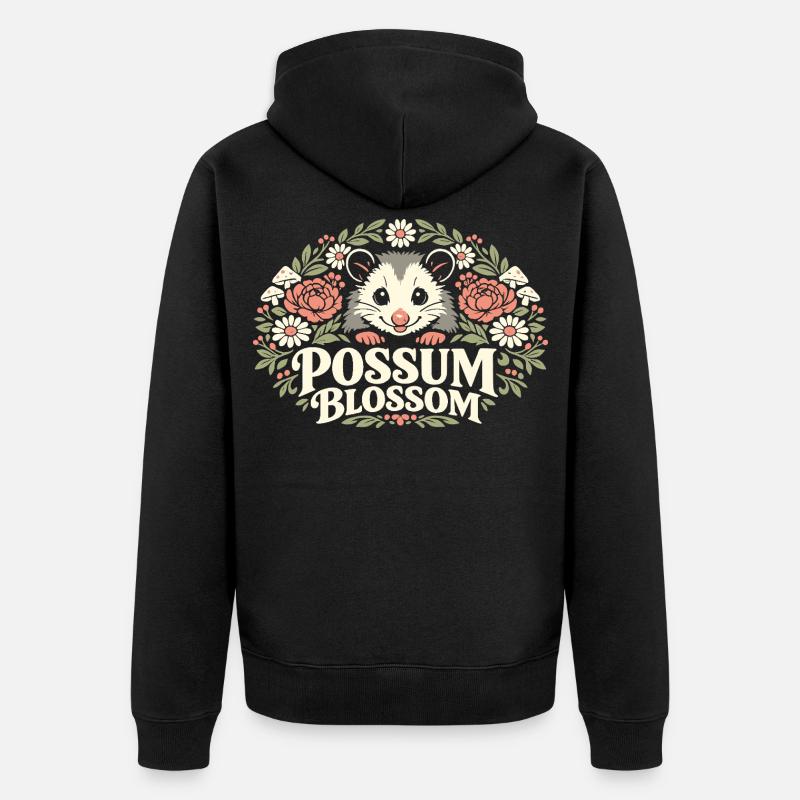 Fleur d’opossum - Veste à capuche bio Premium Unisexe - noir