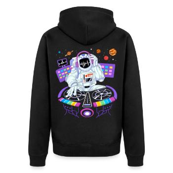 T-shirt DJ Astronaute - Veste à capuche bio Premium Unisexe - noir - Dos - Nico (187cm)