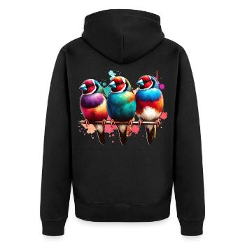 Don de gouldamadine - Veste à capuche bio Premium Unisexe - noir - Dos - Nico (187cm)