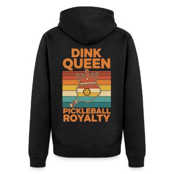 Pickleball Dink Reine de la royauté Joueur drôle Amour - Veste à capuche bio Premium Unisexe - noir - Dos - Nico (187cm)