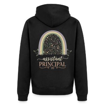 Vice-principal adjoint Rainbow - Veste à capuche bio Premium Unisexe - noir - Dos - Nico (187cm)