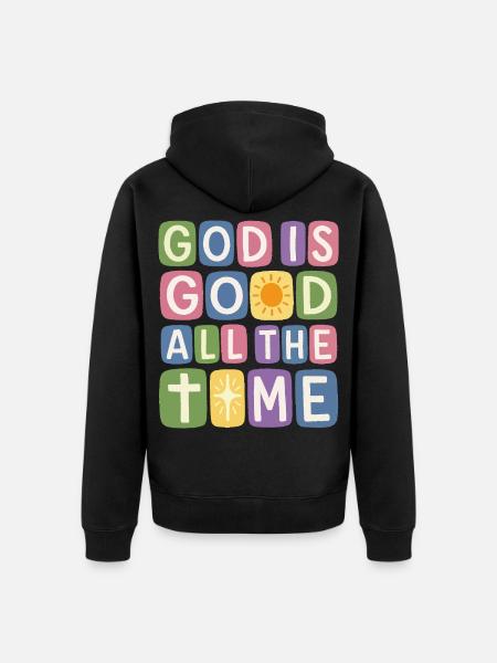 Gott ist gut zu jeder Zeit Retro Glaube - Ekologisk premiumluvjack unisex - svart