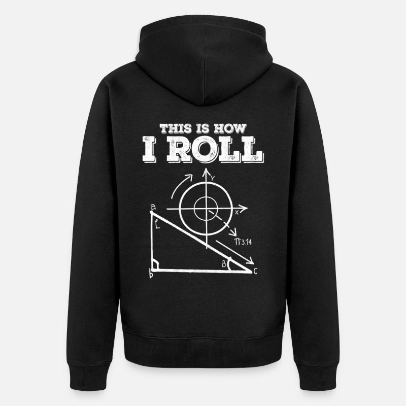 So mache ich ein Mathediagramm - Unisex Premium Bio Zip Hoodie - Schwarz