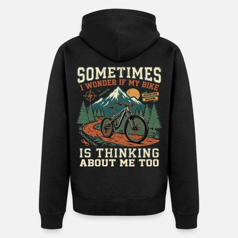 Aventure VTT à Spruch - Veste à capuche bio Premium Unisexe - noir