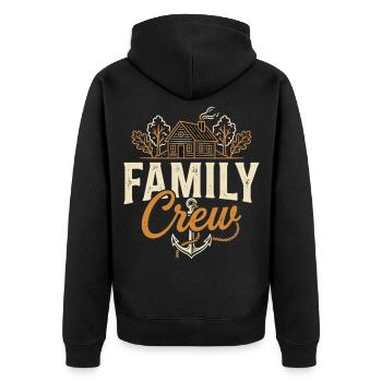 Maison familiale de l’équipe familiale - Veste à capuche bio Premium Unisexe - noir - Dos - Nico (187cm)