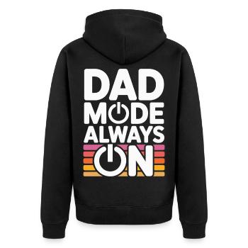 Papa mode toujours en activité Idée de cadeau drôle Père - Veste à capuche bio Premium Unisexe - noir - Dos - Nico (187cm)