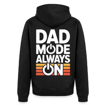 Papa mode toujours en activité Idée de cadeau drôle Père - Veste à capuche bio Premium Unisexe - noir - Dos - Nico (187cm)