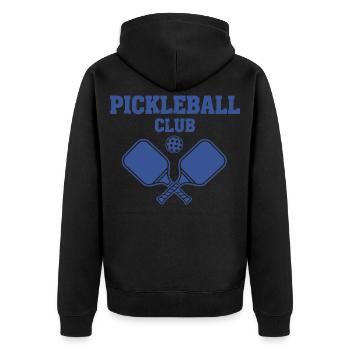 Club de pickleball : Joueur drôle adore le terrain de pickleball - Veste à capuche bio Premium Unisexe - noir - Dos - Nico (187cm)