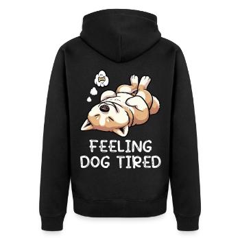 Se sentir fatigué par le chien Akita Akita Propriétaire Akitas - Veste à capuche bio Premium Unisexe - noir - Dos - Nico (187cm)