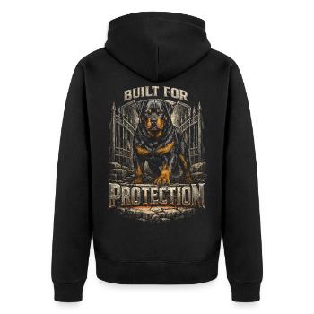 Chien Rottweiler - Veste à capuche bio Premium Unisexe - noir - Dos - Nico (187cm)