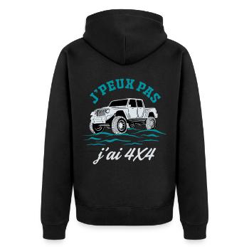 J’Peux Pas J’ai 4x4 Humour Off Road Tout Terrain - Veste à capuche bio Premium Unisexe - noir - Dos - Nico (187cm)