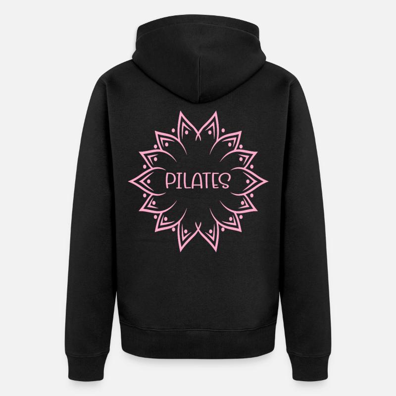 Fleur de Pilates - Veste à capuche bio Premium Unisexe - noir