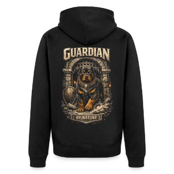 Gardien de chien rottweiler par nature - Veste à capuche bio Premium Unisexe - noir - Dos - Nico (187cm)