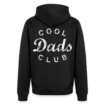 Cadeau de fête des pères du Cool Dads Club - Veste à capuche bio Premium Unisexe - noir - Dos - Nico (187cm)