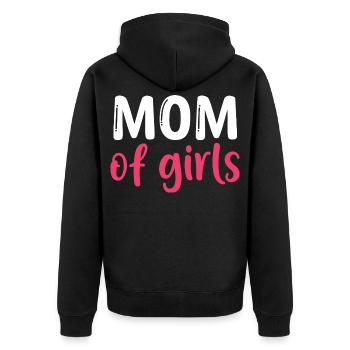 Maman de filles - Meilleure maman - Fête des mères - Veste à capuche bio Premium Unisexe - noir - Dos - Nico (187cm)