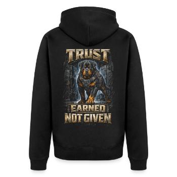 Chien Rottweiler - Veste à capuche bio Premium Unisexe - noir - Dos - Nico (187cm)