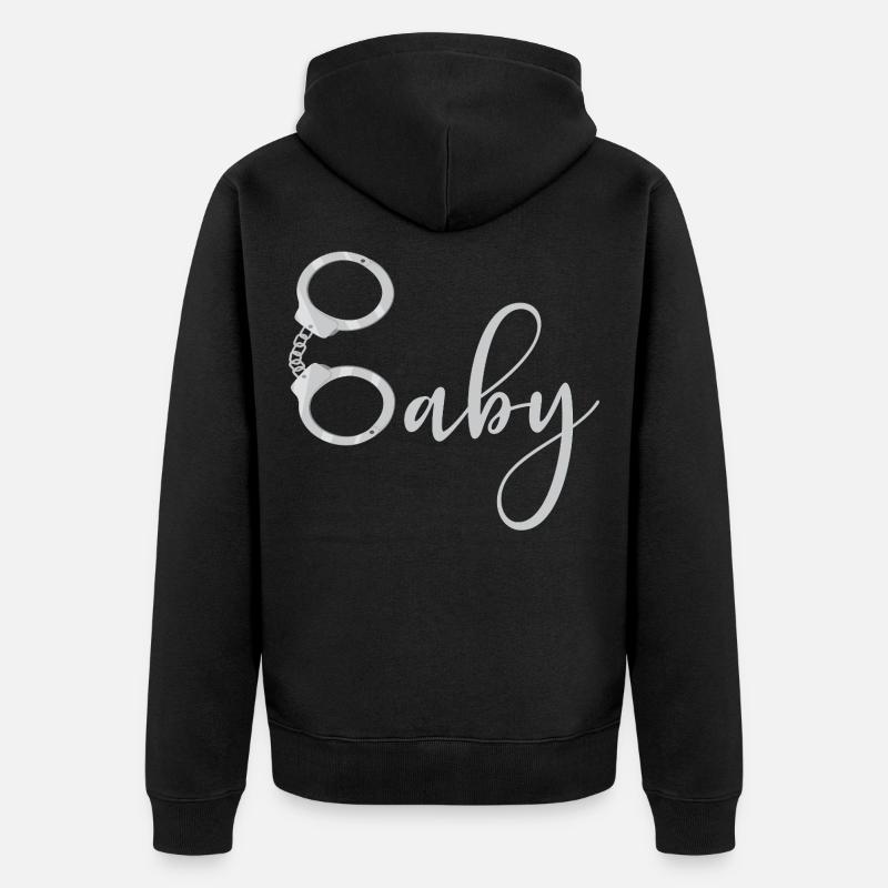 Menottes bébé - Veste à capuche bio Premium Unisexe - noir