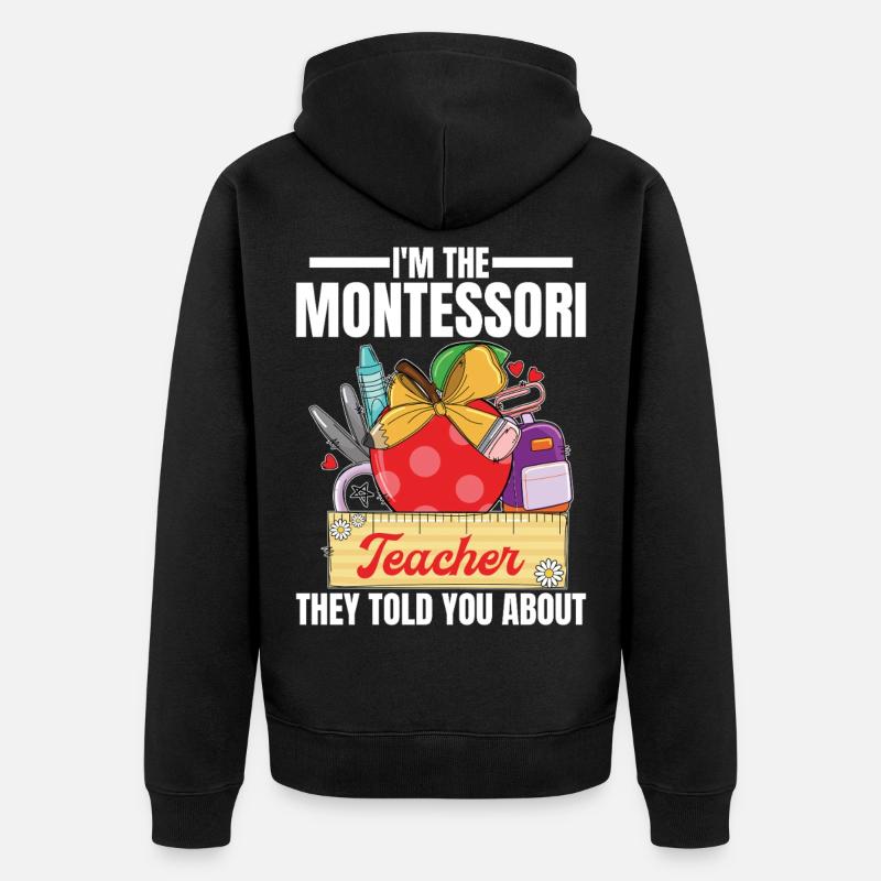 Schullehrer-Mitarbeiter-Methodenausbildung - Unisex Premium Bio Zip Hoodie - Schwarz