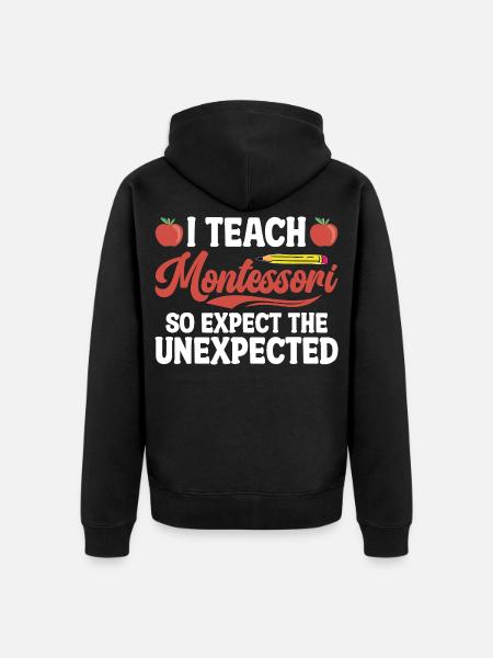 Montessori-Arbeiterbildungsmethode Montessori - Unisex Premium Bio Zip Hoodie - Schwarz