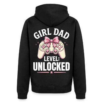 Niveau papa fille pour l’hôpital - Veste à capuche bio Premium Unisexe - noir - Dos - Nico (187cm)