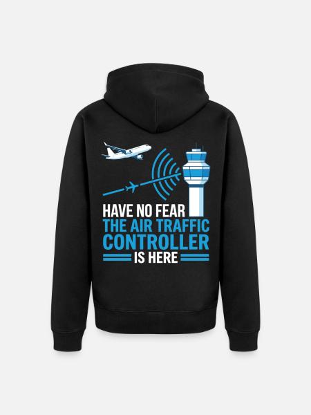 Air Traffic Controller Fluglotse Geschenk - Unisex Premium Bio Zip Hoodie - Schwarz
