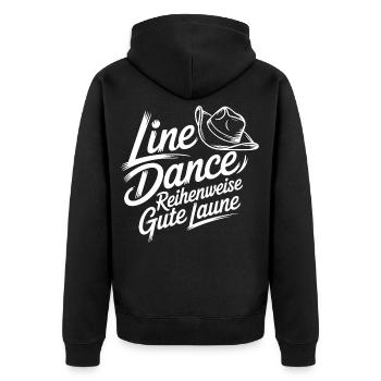 Danse en ligne : bonne humeur - Veste à capuche bio Premium Unisexe - noir - Dos - Nico (187cm)