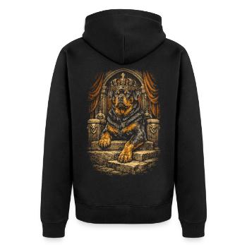 Chien Rottweiler - Veste à capuche bio Premium Unisexe - noir - Dos - Nico (187cm)