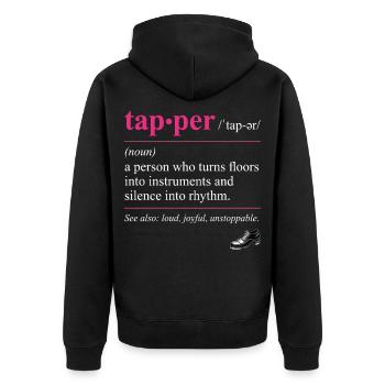 Définition : claquettes, claquettes, claquettes, danse - Veste à capuche bio Premium Unisexe - noir - Dos - Nico (187cm)