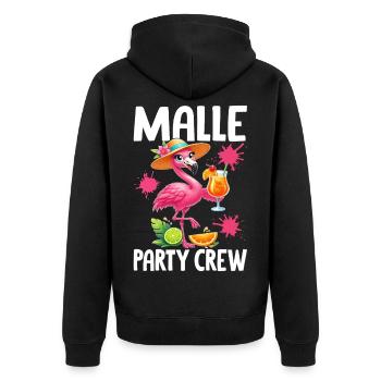 Équipe de la Malle Party Flamingo - Veste à capuche bio Premium Unisexe - noir - Dos - Nico (187cm)