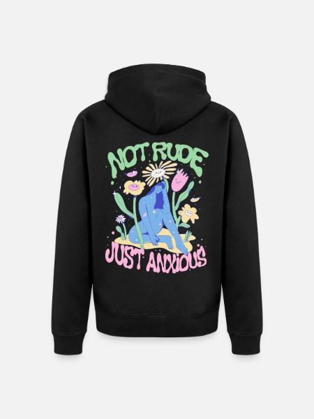 Angststörung Angststörungen - Unisex Premium Bio Zip Hoodie - Schwarz