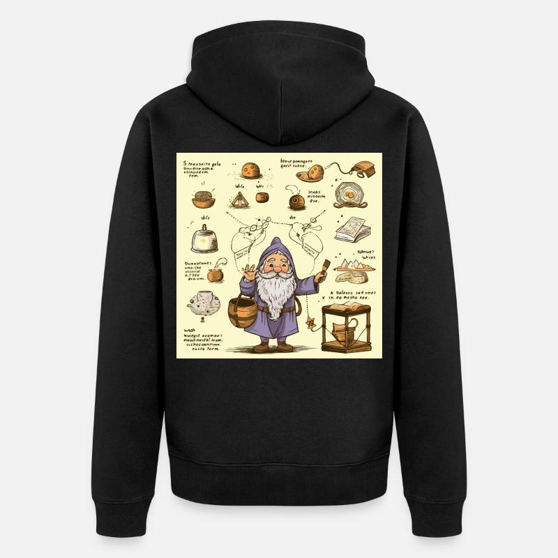 Alchemy Kitchen Wizard - Unisex Premium Organic Zip Hoodie - black