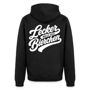 Lecker Bierchen Malle 2026 Malle we're coming - Unisex Premium Organic Zip Hoodie - black - Back - Nico (187cm)