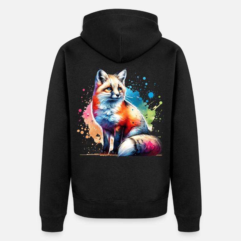 Swiftfuchs Geschenk - Unisex Premium Bio Zip Hoodie - Schwarz
