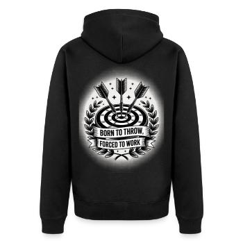 Conception de fléchettes pour joueurs de fléchettes pour les fans de fléchettes - Veste à capuche bio Premium Unisexe - noir - Dos - Nico (187cm)