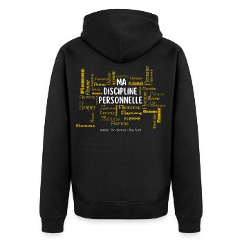 MA DISCIPLINE PERSONNELLE - Veste à capuche bio Premium Unisexe - noir - Dos - Nico (187cm)
