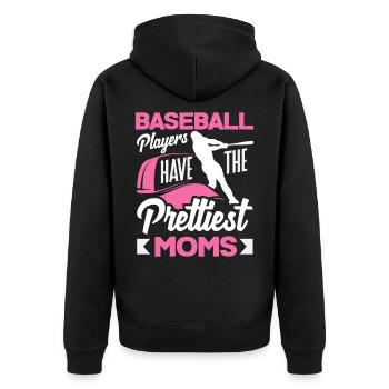 Les joueurs de baseball ont les plus belles mamans - Veste à capuche bio Premium Unisexe - noir - Dos - Nico (187cm)