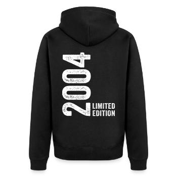 2004 Édition Limitée 22 ans anniversaire - Veste à capuche bio Premium Unisexe - noir - Dos - Nico (187cm)