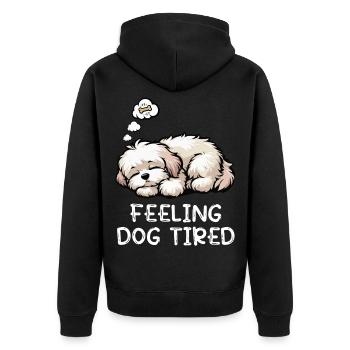 Se sentir fatigués par le chien Amoureux havanais havanais - Veste à capuche bio Premium Unisexe - noir - Dos - Nico (187cm)