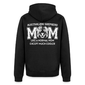 Fière maman australienne amoureuse du berger australien - Veste à capuche bio Premium Unisexe - noir - Dos - Nico (187cm)