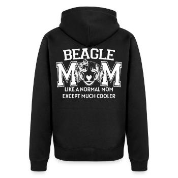 Maman Beagle Amatrice de chien Art mignon de chiot - Veste à capuche bio Premium Unisexe - noir - Dos - Nico (187cm)