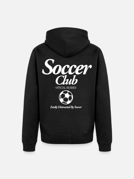 Soccer Club - Unisex Premium Organic Zip Hoodie - black