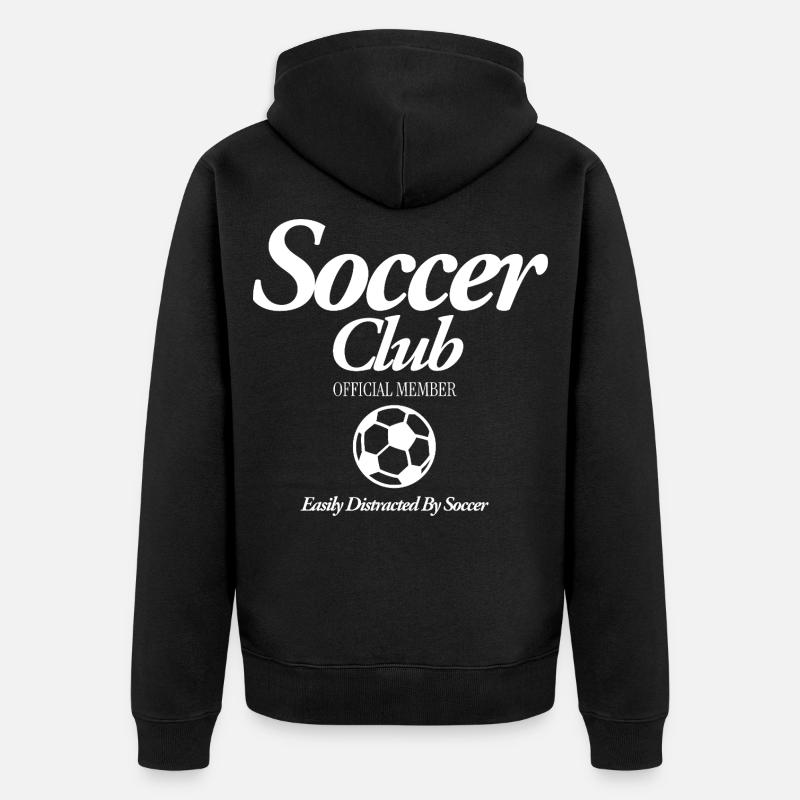 Soccer Club - Veste à capuche bio Premium Unisexe - noir