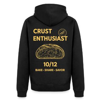 Passionné de pâte de pâtisserie au pain au levain - Veste à capuche bio Premium Unisexe - noir - Dos - Nico (187cm)