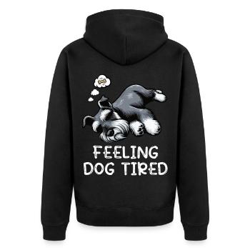 Se sentir fatigué par le chien Schnauzer Propriétaire de Schnauzer - Veste à capuche bio Premium Unisexe - noir - Dos - Nico (187cm)