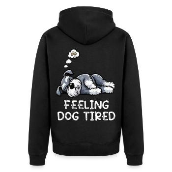 Se sentir fatigué par le chien Schnauzer Propriétaire de Schnauzer - Veste à capuche bio Premium Unisexe - noir - Dos - Nico (187cm)