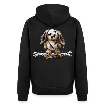 Dark Aesthetics Peluches Jouet Mou Mou Barbelé - Veste à capuche bio Premium Unisexe - noir - Dos - Nico (187cm)