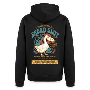 Sourdough funny pun Baking Baker Bread Making - Unisex Premium Organic Zip Hoodie - black - Back - Nico (187cm)